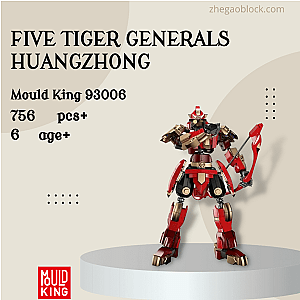 MOULD KING Block 93006 Five Tiger Generals HuangZhong Creator Expert