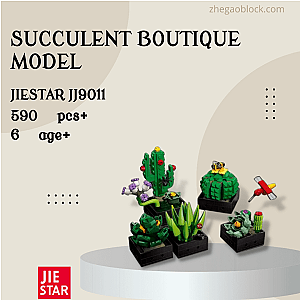 JIESTAR Block JJ9011 Succulent Boutique Model Creator Expert