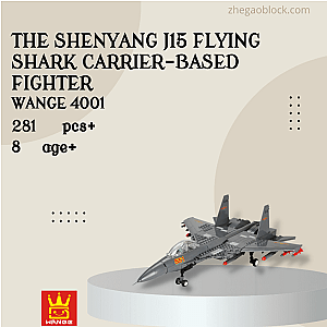 WANGE Block 4001 The Shenyang J15 Flying Shark Carrier-based Fighter Military