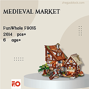 FunWhole Block F9015 Medieval Market Creator Expert