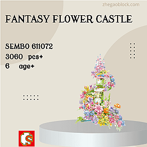 SEMBO Block 611072 Fantasy Flower Castle Creator Expert