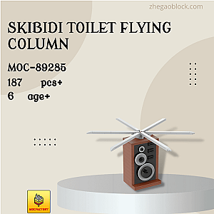 MOC Factory Block 89285 Skibidi Toilet Flying Column Movies and Games