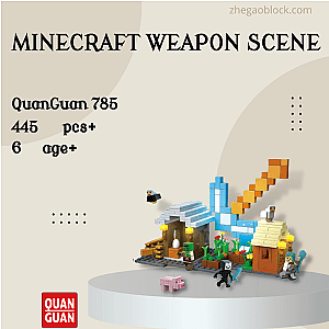 QUANGUAN Block 785 Minecraft Weapon Scene Creator Expert
