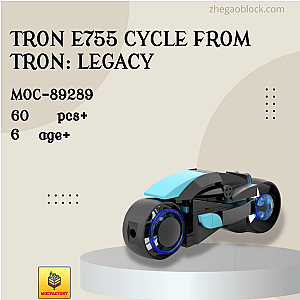 MOC Factory Block 89289 Tron E755 Cycle from Tron: Legacy Movies and Games