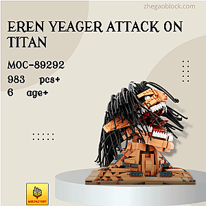 MOC Factory Block 89292 Eren Yeager Attack on Titan Movies and Games