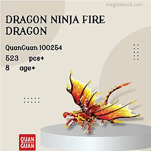 QUANGUAN Block 100254 Dragon Ninja Fire Dragon Creator Expert