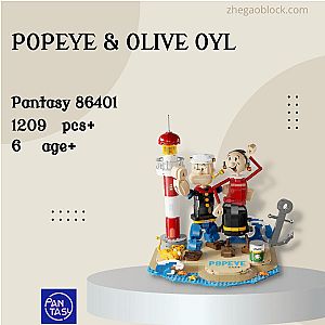 Pantasy Block 86401 Popeye &amp; Olive Oyl Creator Expert