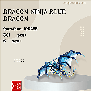 QUANGUAN Block 100255 Dragon Ninja Blue Dragon Creator Expert