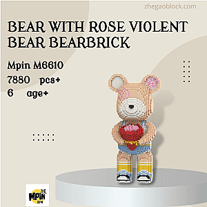 MPIN Block M6610 Bear With Rose Violent Bear Bearbrick Creator Expert