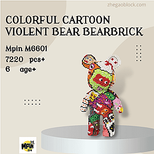 MPIN Block M6601 Colorful Cartoon Violent Bear Bearbrick Creator Expert