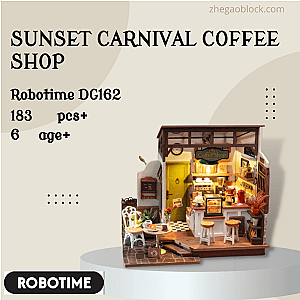 Robotime Block DG162 Sunset Carnival Coffee Shop Creator Expert