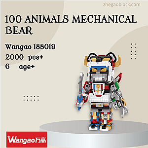 Wangao Block 188019 100 Animals Mechanical Bear Creator Expert