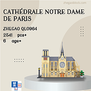 ZHEGAO Block QL0964 Cathédrale Notre Dame de Paris Modular Building