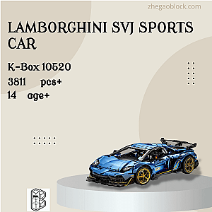 K-Box Block 10520 Lamborghini SVJ Sports Car Technician