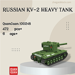 QUANGUAN Block 100248 Russian KV-2 Heavy Tank Military