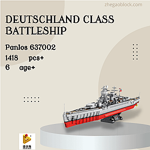 PANLOSBRICK Block 637002 Deutschland Class Battleship Military