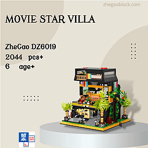 ZHEGAO Block DZ6019 Movie Star Villa Creator Expert