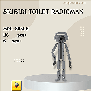 MOC Factory Block 89306 Skibidi Toilet Radioman Movies and Games