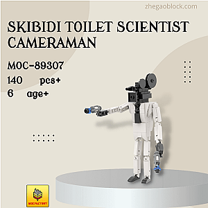 MOC Factory Block 89307 Skibidi Toilet Scientist Cameraman Movies and Games