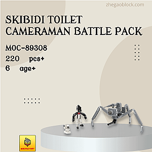 MOC Factory Block 89308 Skibidi Toilet Cameraman Battle Pack Movies and Games