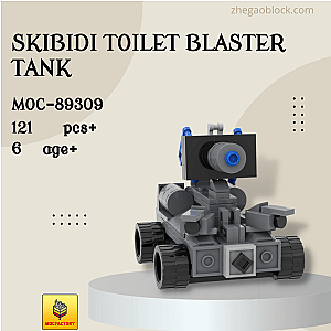MOC Factory Block 89309 Skibidi Toilet Blaster Tank Movies and Games