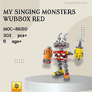 MOC Factory Block 89310 My Singing Monsters Wubbox Red Movies and Games