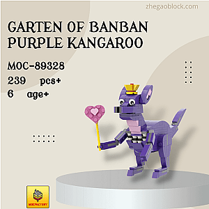 MOC Factory Block 89328 Garten of Banban Purple Kangaroo Movies and Games