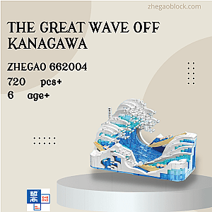 ZHEGAO Block 662004 The Great Wave Off Kanagawa Creator Expert