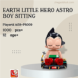 Pleyerid Block M38-P8009 Earth Little Hero Astro Boy Sitting Movies and Games