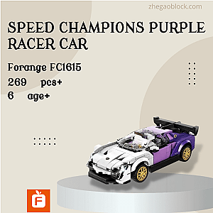 Forange Block FC1615 Speed Champions Purple Racer Car Technician