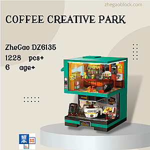 ZHEGAO Block DZ6135 Coffee Creative Park Creator Expert