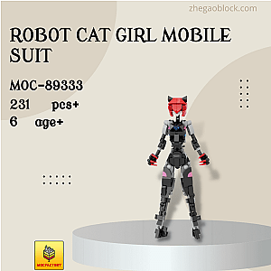 MOC Factory Block 89333 Robot Cat Girl Mobile Suit Creator Expert