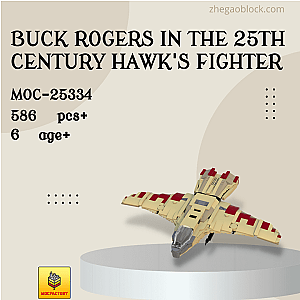 MOC Factory Block 25334 Buck Rogers in the 25th Century Hawk's Fighter Space