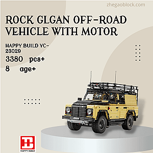 HAPPY BUILD Block YC-23029 Rock Glgan Off-Road Vehicle With Motor Technician