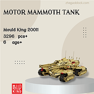 MOULD KING Block 20011 Motor Mammoth Tank Military