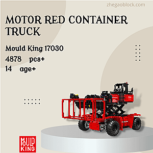 MOULD KING Block 17030 Motor Red Container Truck Technician