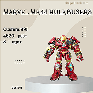 Custom Block 991 Marvel MK44 Hulkbusers Creator Expert
