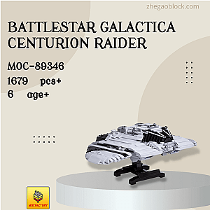 MOC Factory Block 89346 Battlestar Galactica Centurion Raider Space