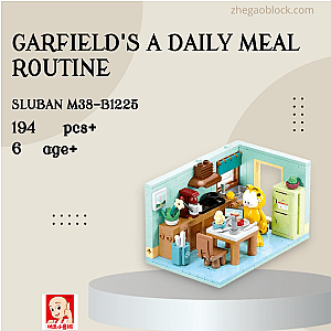 Sluban Block M38-B1225 Garfield's A Daily Meal Routine Movies and Games
