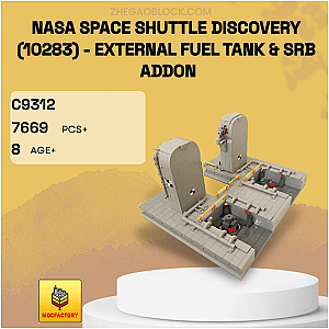 MOC Factory Block C9312 NASA Space Shuttle Discovery (10283) - External Fuel Tank &amp; SRB Addon Space