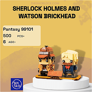 Pantasy Block 99101 Sherlock Holmes and Watson Brickhead Creator Expert