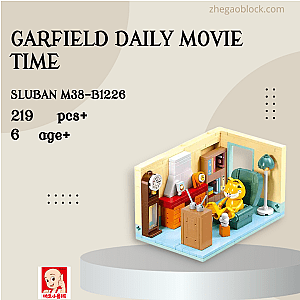 Sluban Block M38-B1226 Garfield Daily Movie Time Movies and Games