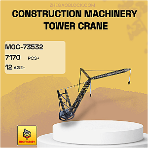 MOC Factory Block 73532 Construction Machinery Tower Crane Technician