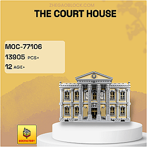 MOC Factory Block 77106 The Court House Modular Building