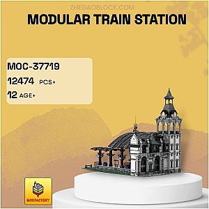 MOC Factory Block 37719 Modular Train Station Modular Building