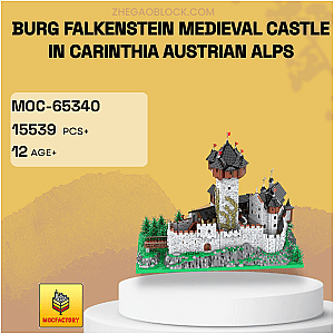 MOC Factory Block 65340 Burg Falkenstein Medieval Castle in Carinthia Austrian Alps Modular Building