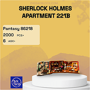 Pantasy Block 86218 Sherlock Holmes Apartment 221B Creator Expert