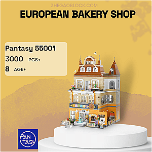 Pantasy Block 55001 European Bakery Shop Modular Building