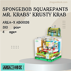 AREA-X Block AB0026 SpongeBob SquarePants Mr. Krabs’ Krusty Krab Movies and Games