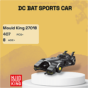MOULD KING Block 27018 DC Bat Sports Car Technician